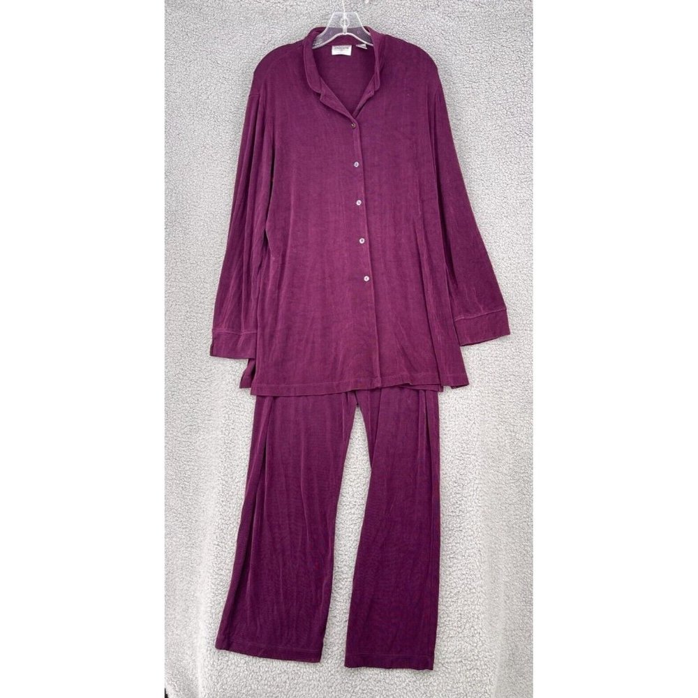 Chicos Travelers Size 3 Womens XL Pants Set Straight Leg & Cardigan Sweater